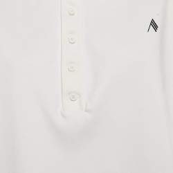 The Attico White Cotton Delice Polo T-Shirt M