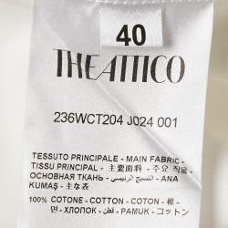 The Attico White Cotton Delice Polo T-Shirt M