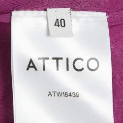 The Attico Pink Sequin Mini Wrap Dress S