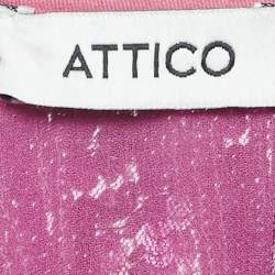 The Attico Pink Sequin Mini Wrap Dress S
