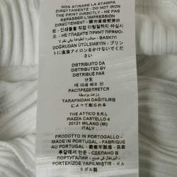 Pre Owned The Attico White F Rhinestone Rib Knit Tank Top M