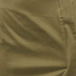 The Attico Olive Green Cotton Fold Over Waist Detail Mini Skirt S