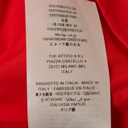 Pre Owned The Attico Red Cotton Structured Elongated Sleeve Shirt XS