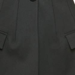Pre Owned The Attico Black Wool Gabardine Tailored Blazer XS