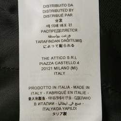 Pre Owned The Attico Black Wool Gabardine Tailored Blazer XS