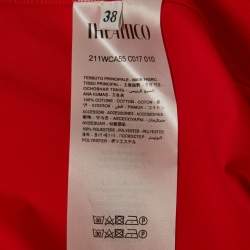 Pre Owned The Attico Red Cotton Chemisier Mini Dress S