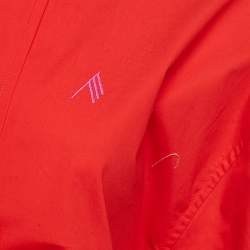 Pre Owned The Attico Red Cotton Chemisier Mini Dress S