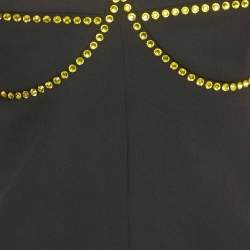 Pre Owned The Attico Black Crepe Stud Detail Mini Dress M