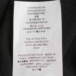 Pre Owned The Attico Black Crepe Stud Detail Mini Dress M