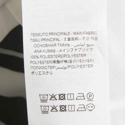 Pre Owned The Attico Black/White Animal Print Crepe Top M