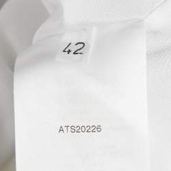 Pre Owned The Attico Black/White Animal Print Crepe Top M