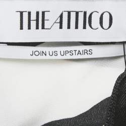 Pre Owned The Attico Black/White Animal Print Crepe Top M