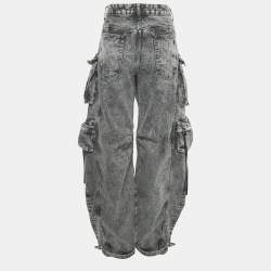 مملوكة مسبقًا {"name_ar": "ذا أتيكو جينز قطن رمادي بكارجو مقاس متوسط خصر 29 بوصة"}