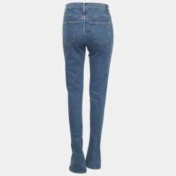 Pre Owned The Attico Blue Denim Slit Jeans S/Waist 27"