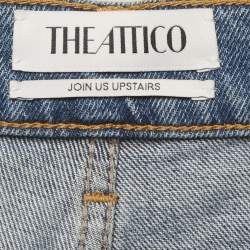 Pre Owned The Attico Blue Denim Slit Jeans S/Waist 27"