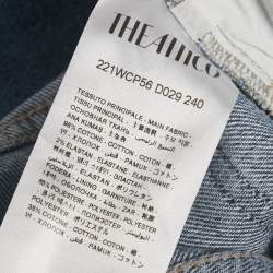 Pre Owned The Attico Blue Denim Slit Jeans S/Waist 27"