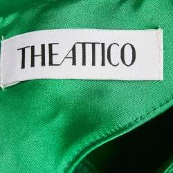 Pre Owned The Attico Green Satin Mini Dress M