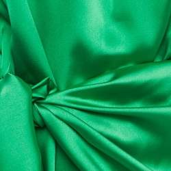 Pre Owned The Attico Green Satin Mini Dress M