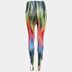 Pre Owned The Attico Multicolor Jersey Jamie High-Rise Stirrup Leggings S