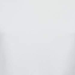 Pre Owned بلوزة أتيكو جيرسي أبيض برقبة على شكل V مقاس وسط (ميديم)