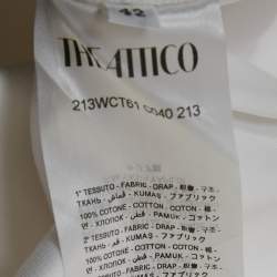 Pre Owned بلوزة أتيكو جيرسي أبيض برقبة على شكل V مقاس وسط (ميديم)