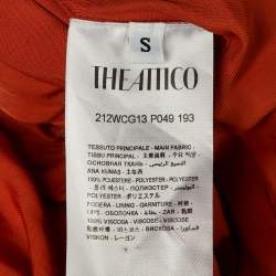 Pre Owned The Attico Beige Camouflage Print Synthetic Dexter Life Jacket S  