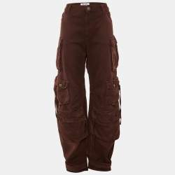 مملوكة مسبقًا {"name_ar": "ذا أتيكو جينز دنيم خمري فيرن طويلة للحمولة مقاس كبير جداً خصر 34 بوصة"}