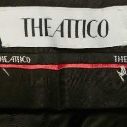 مملوكة مسبقًا The Attico Black White/Black Zebra Jacquard Wrap Mini Skirt S