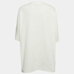 مملوكة مسبقًا The Attico Light Green Cotton Kilie Mock Neck T-Shirt M