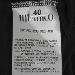 Pre Owned بلوزة أتيكو أسود جيرسي مربطة مقاس صغير (سمول)