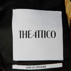 Pre Owned The Attico Beige Leopard Print Gabardine Tailored Blazer M 