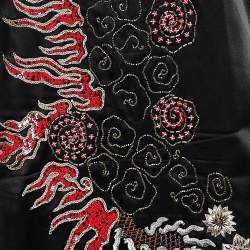 Pre Owned Attico Black Dragon Embellished Sateen Stella Mini Dress S