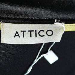 Pre Owned Attico Black Dragon Embellished Sateen Stella Mini Dress S