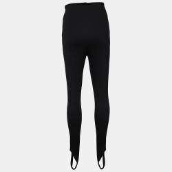 Pre Owned The Attico Black Cotton Jamie Stirrup Leggings S