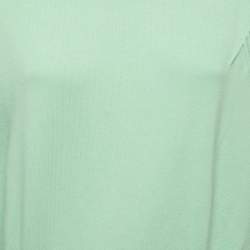 Pre Owned The Attico Pastel Green Cotton Sweatshirt Mini Dress S