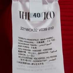 Pre Owned The Attico Red Ribbed Kit Cutout Knotted Top S