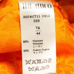 Pre Owned The Attico Orange Jacquard Top & Skirt Set M