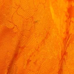 Pre Owned The Attico Orange Jacquard Top & Skirt Set M