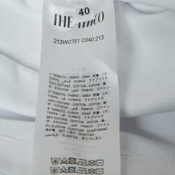 Pre Owned The Attico White Cotton Knit V-Neck T-Shirt S