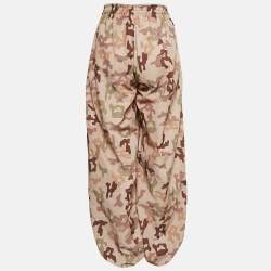 Pre Owned The Attico Brown Elon Camouflage Print Synthetic Sweatpants M
