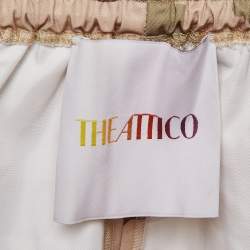 Pre Owned The Attico Brown Elon Camouflage Print Synthetic Sweatpants M