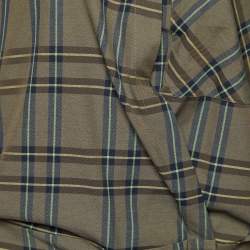 Pre Owned The Attico Military Green Checked & Pleated Margot Mini Dress S