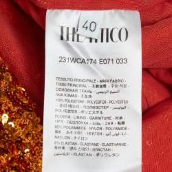 Pre Owned The Attico Orange Sequin Mini Dress L