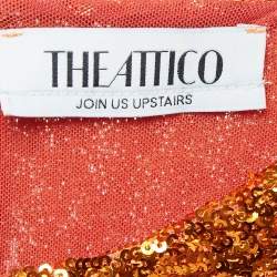 Pre Owned The Attico Orange Sequin Mini Dress L