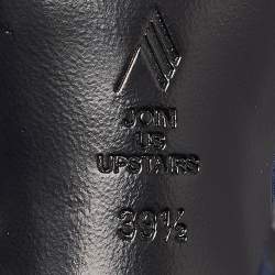 Pre Owned The Attico Navy Blue Satin Venus Ankle Tie Pumps Size 39.5