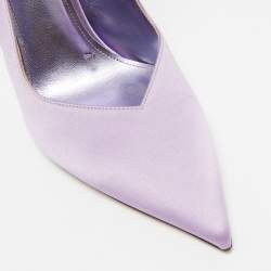 The Attico Purple Satin Venus Ankle Wrap Pumps Size 39