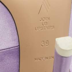 The Attico Purple Satin Venus Ankle Wrap Pumps Size 39