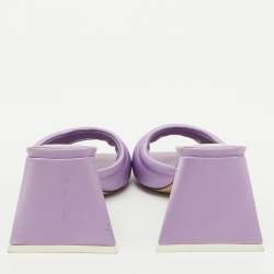 The Attico Light Purple Satin Devon Slide Sandals Size 38.5