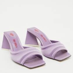 The Attico Light Purple Satin Devon Slide Sandals Size 38.5