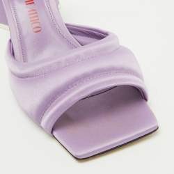 The Attico Light Purple Satin Devon Slide Sandals Size 38.5